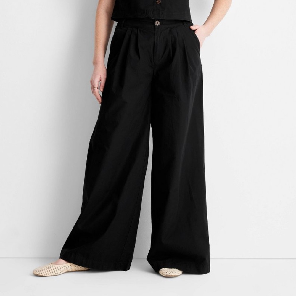 Women's Black Wide-Leg Pants